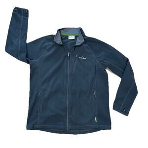 Kathmandu Full Zip Fleece Jacket Dark Gray Men's Size Large Lightweight Polartec